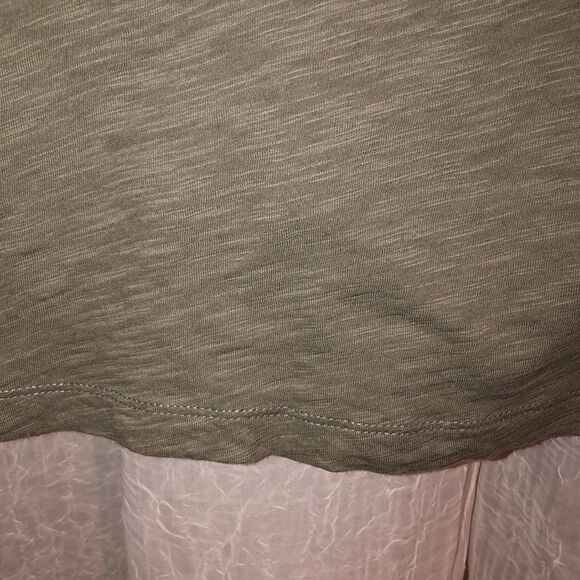 Talbots S Sage Green Button Front V Neck Knit Cardigan and XS Tank Set - Picture 9 of 13